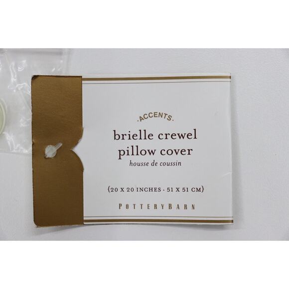 New NWT Pottery Barn Beaded Swirl Pillow Cover Hand Embellished Beaded 20 x 20 - Picture 3 of 8